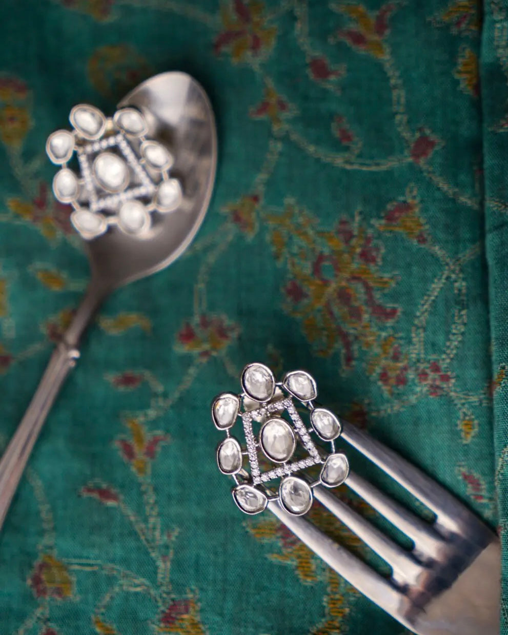 Tehzeeb Silver Earrings