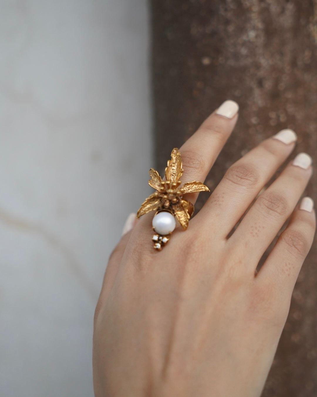 Champakali Pearl Ring