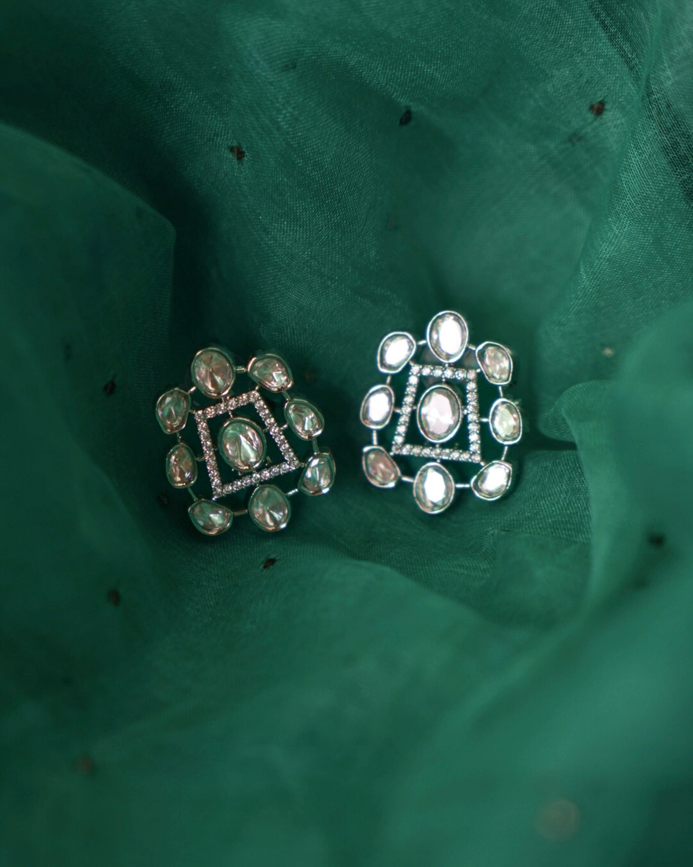 Tehzeeb Silver Earrings