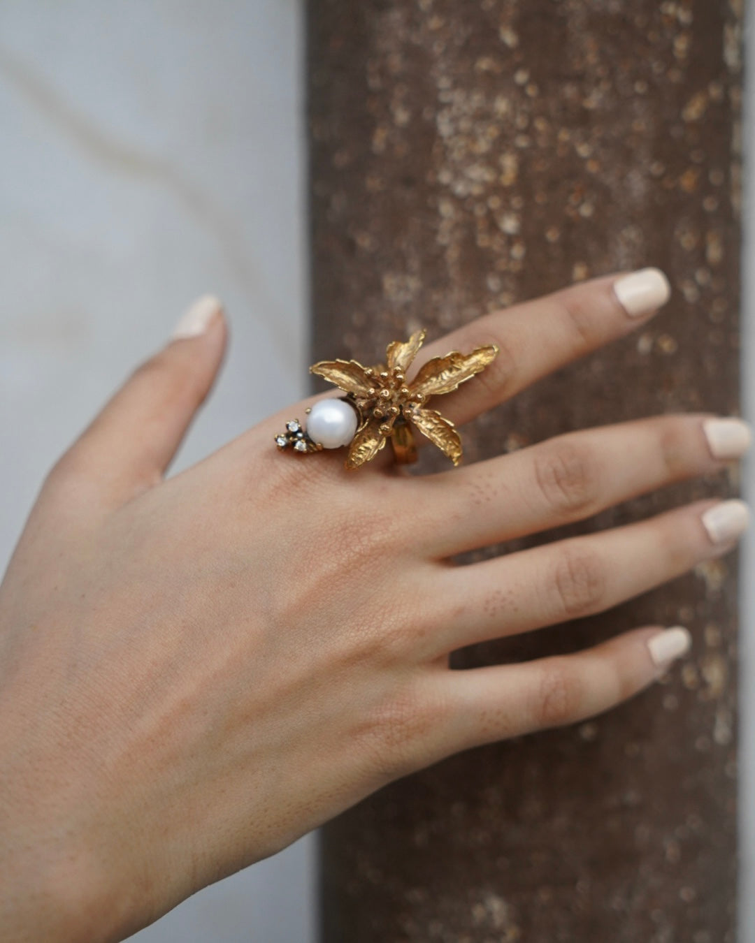 Champakali Pearl Ring