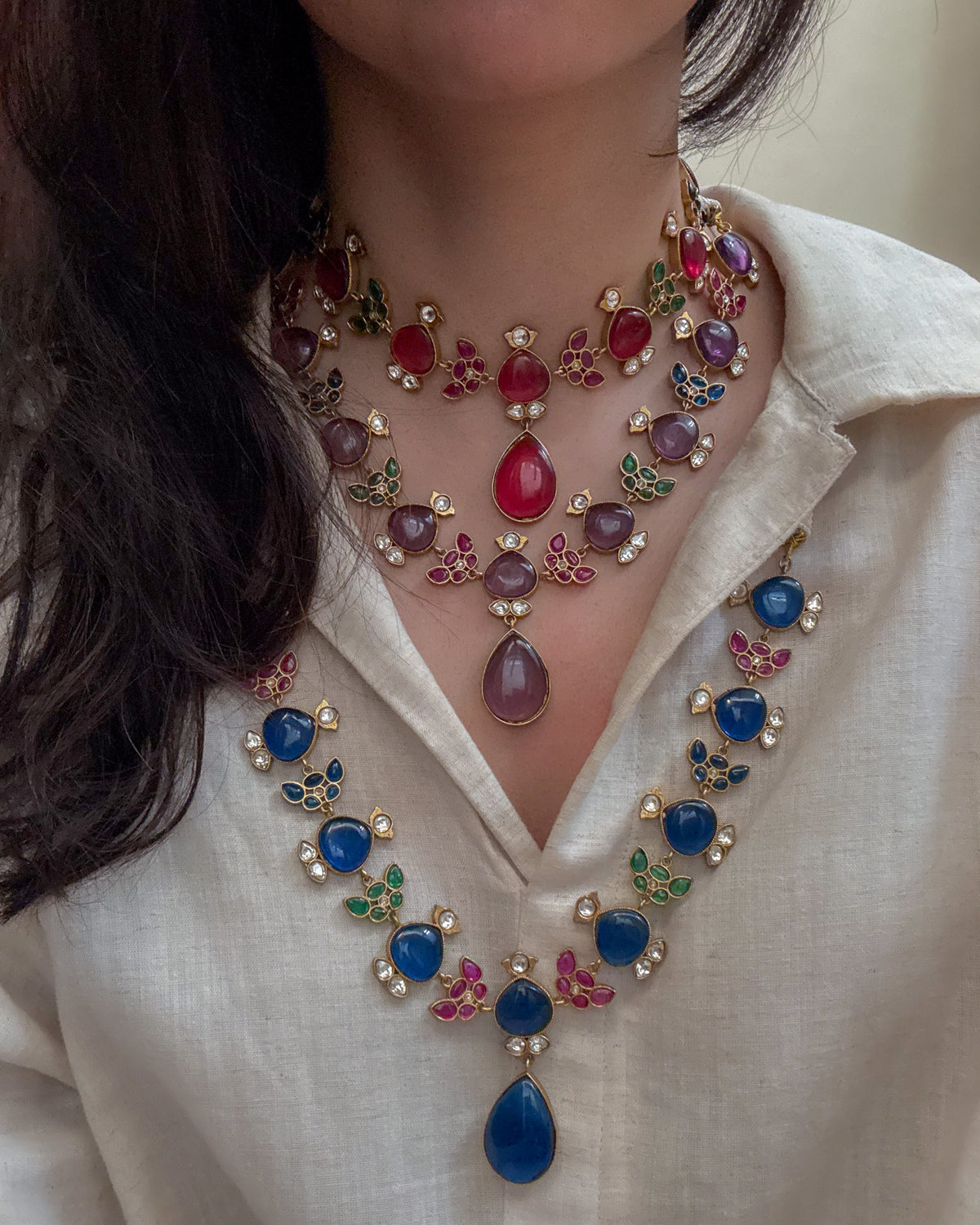 Florence Set – limited edition kemp stone necklace set by ShehNoor Jewels