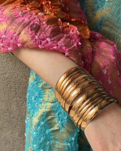 Chrome Churris – gold plated bangle set by ShehNoor Jewels
