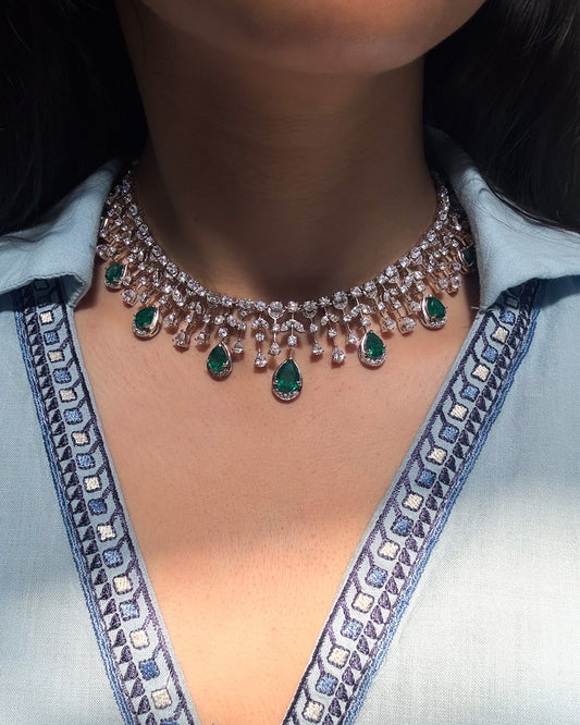 Aeliya Set – 925 silver necklace set by ShehNoor Jewels