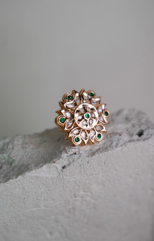 Chakra Emerald Ring